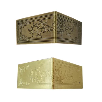 

Tiazza Chinese Style Embossing Antique Brass Decorative Corner Protectors Braces Classical Furniture Tables and Chairs Cabinet