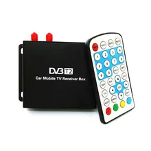 120-140 км/ч Автомобильный HD DVB-T2 с двойным тюнером цифровой ТВ приёмник работает для России, Таиланда, Сингапура, Индонезии, Колумбии