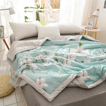 

Chinese painting style adult kids sleeping blanket staple cotton blanket children summer quilt blanket air conditioner blanket