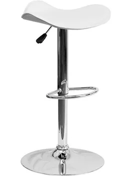 

Stool SAMBA (L), Chrome, upholstered white