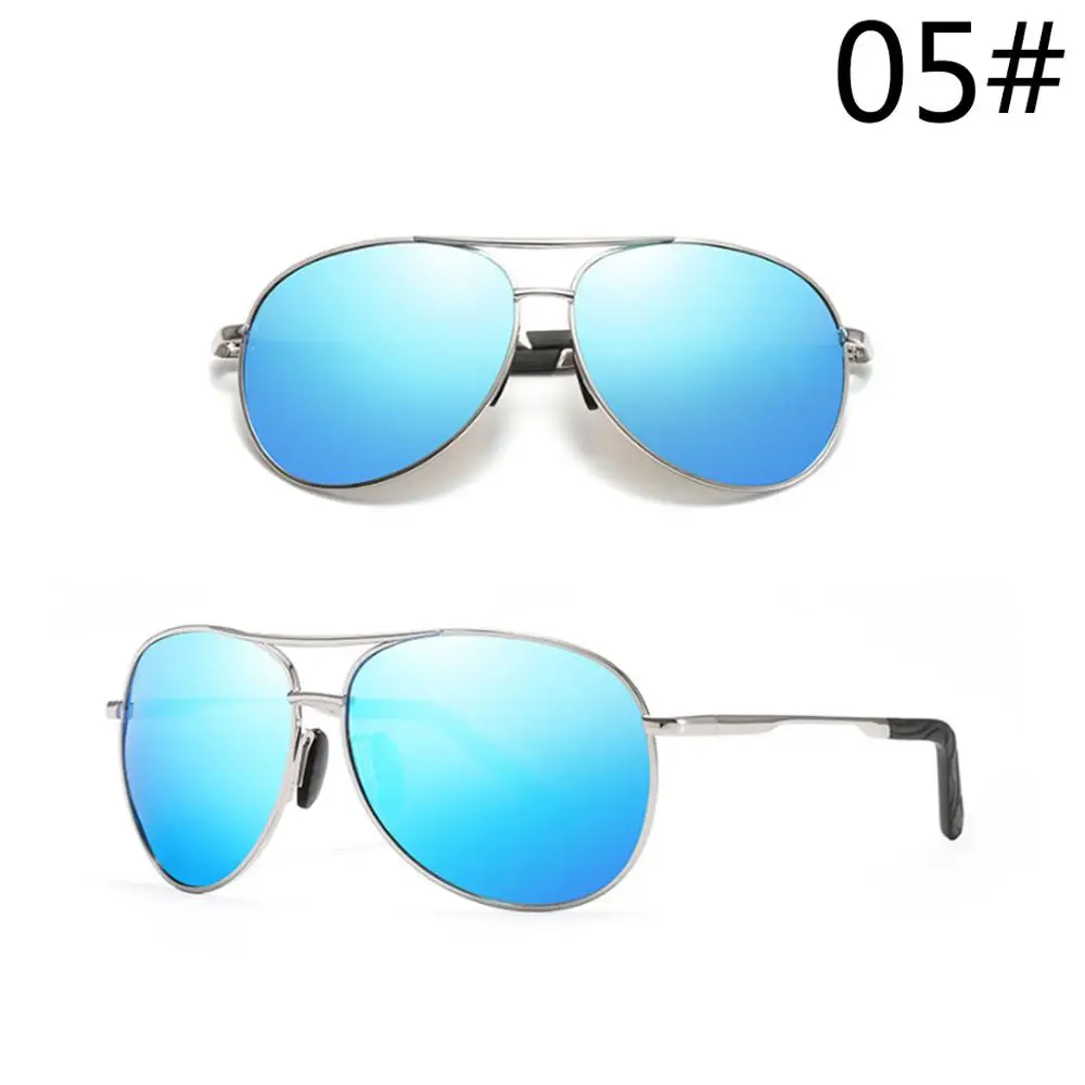 Летние поляризованные солнцезащитные очки мужские для вождения Мужские Винтажные Солнцезащитные очки для мужчин квадратные черные зеркальные брендовые дизайнерские очки UV400 - Цвет линз: 05