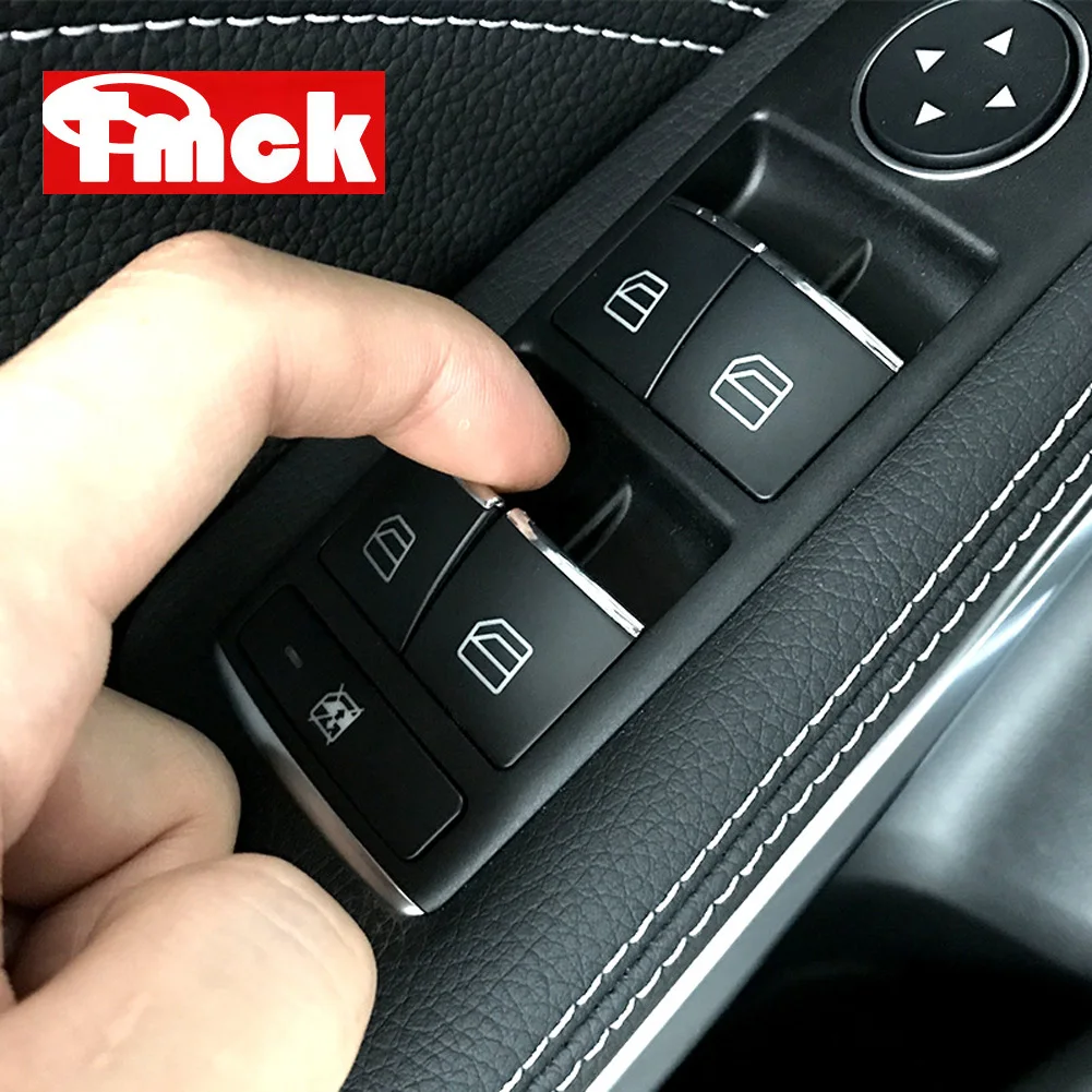 

For Benz A B C E G CLA CLS GLA ML GL GLS Class W176 W204 W212 X166 X156 Car Door Window Lift Control Button Patch Trim Stickers