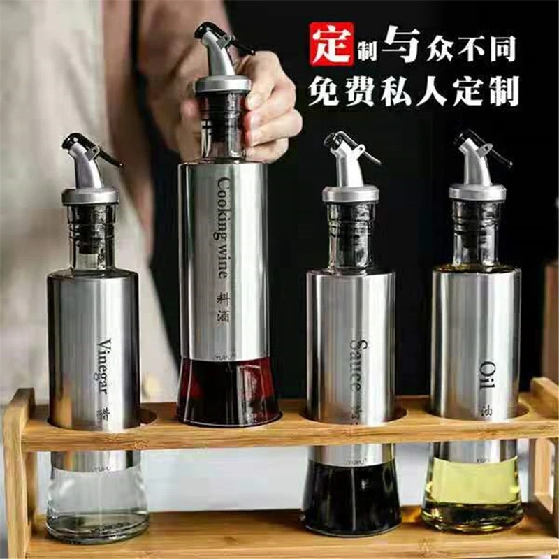 200/300ML Pro Cooking Seasoning Bottle Dispenser Sauce Bottle Kitchen Storage Bottles for Oil and Vinegar Olive bottle Container