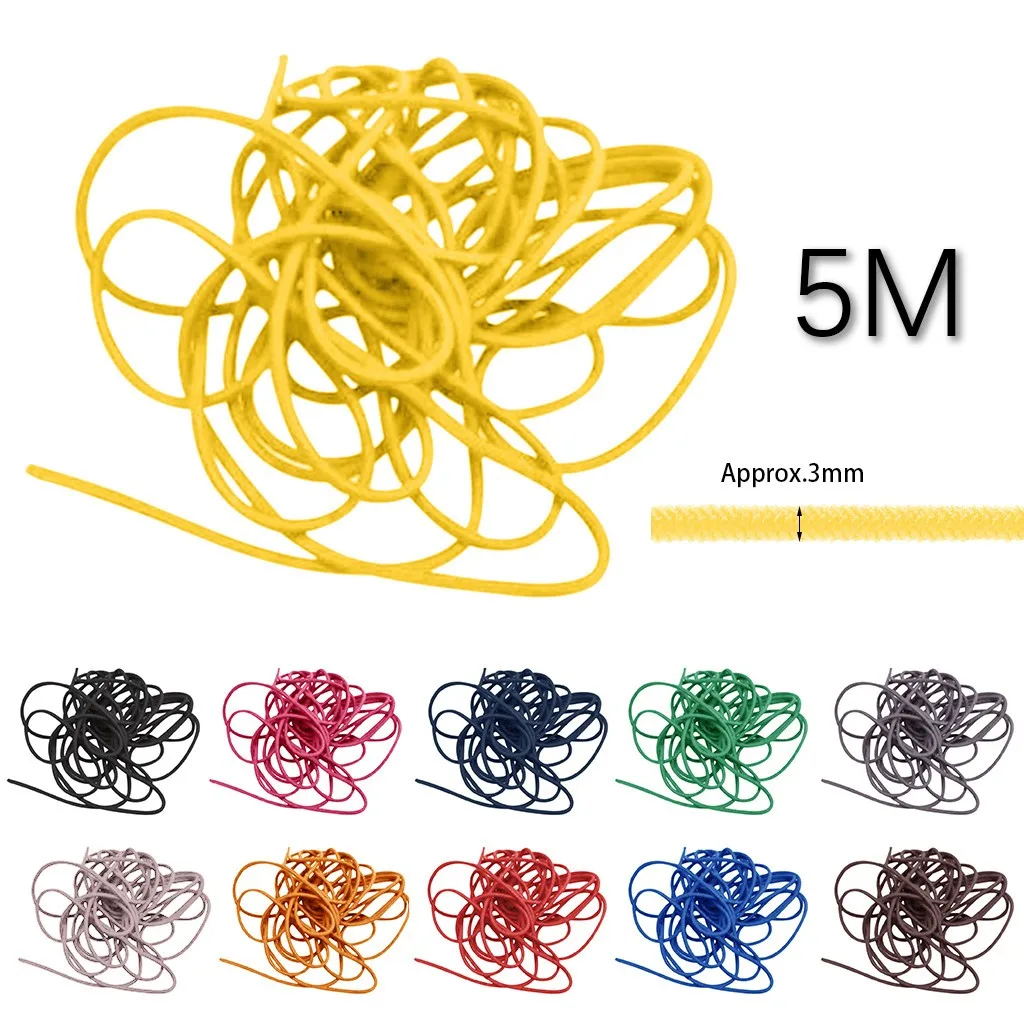Bungee Elastic Cord 4mm Crafting Sewing Stretch Bag Shock Thin Colour
