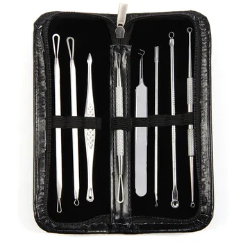 

OUTTOP Hot selling 8Pcs/1set Blackhead Remover Tool Kit Whitehead Pimple Acne Blemish Comedone Extractor Professional July17d