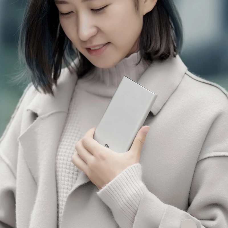 Внешний аккумулятор mi Xiaomi 10000 мАч 3 внешний QC3.0 зарядка с двумя USB портами 18 Вт