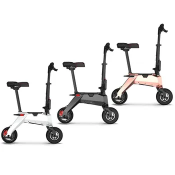Online 8 Zoll Elektrische Roller Bike 2 Räder Elektrische Fahrräder 250W 36V Mini Tragbare Faltbare E Roller Erwachsene/damen Weiß/Schwarz/Rosa