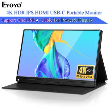 

Eyoyo EM13Q 13.3" IPS Screen 3840X2160 UHD Portable Gaming Monitor for Macbook PC PS4 Xbox Switch LCD 4K HDMI DP Monitor Display