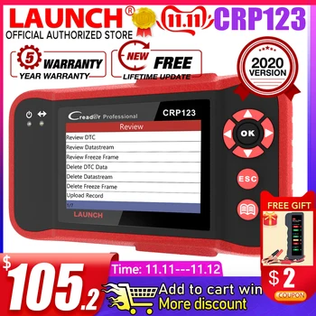 

Launch Creader Crp123 OBD 2 diagnostic tool For ABS/SRS/GearBox/Engine System OBD2 Code Reader Launch crp123 PK NT650 Creade 8