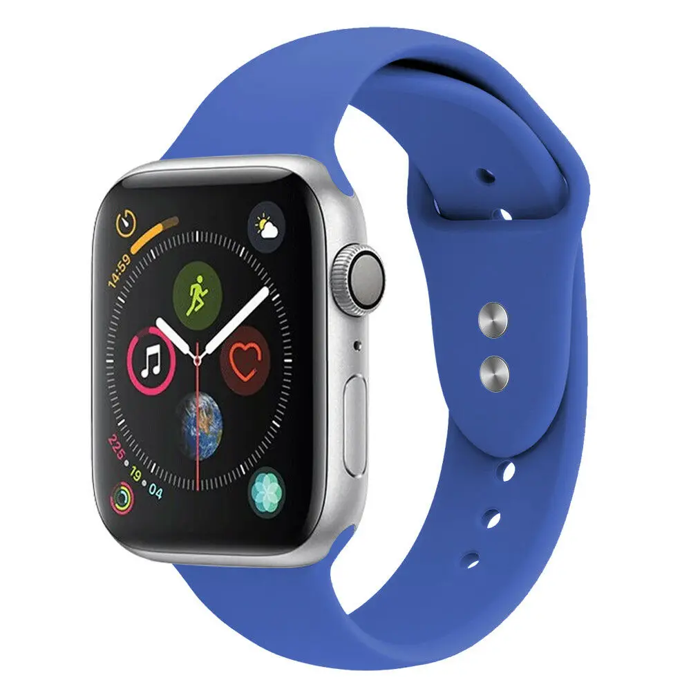 Сменный силиконовый спортивный ремешок 38 мм 44 мм для Apple Watch Series 1 2 3 4