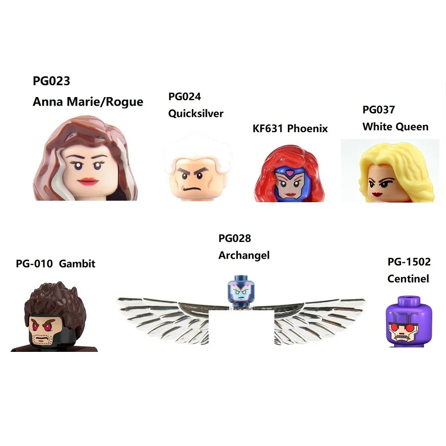 X Men X-Men центинель белая королева изгой Феникс Quicksilver Gambit Archangel блоки мини
