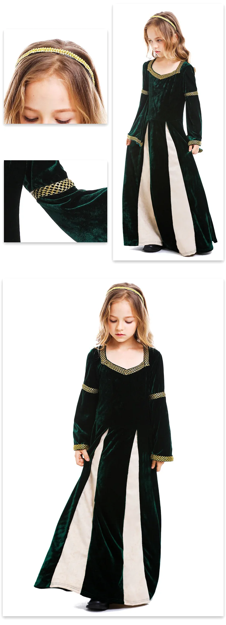 Детский карнавальный костюм на Хэллоуин; костюм вампира для девочек; платье для девочек в средневековом стиле; вечерние костюмы для детей