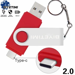 Biyetimi – clé Usb type c OTG, support à mémoire de 32gb 64gb 128GB, lecteur flash pour PC, téléphone portable, cadeau 