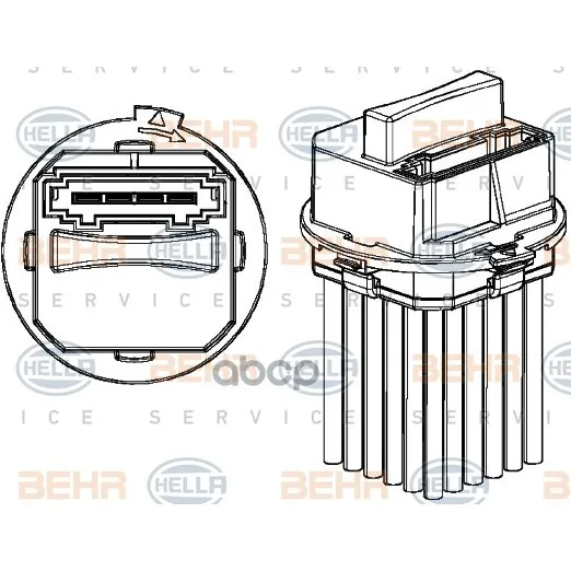 Резистор Вентилятора Охаждения Mercedes-Benz Sprinter/Vw Crafter 06- Hella 5hl351321321 HELLA арт. 5HL351321321