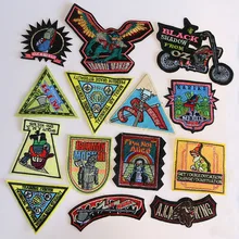 2 шт., различные узоры из мультфильма зомби, значок, вышитые железные нашивки для одежды, сделай сам, полосатая одежда, лоскутные значки на заказ