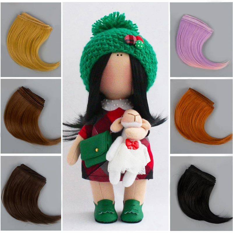 Hair-Wig Doll-Accessories Tresses Dark-Button Toys Big-Buckle for 1/3 BJD 10cm DIY New