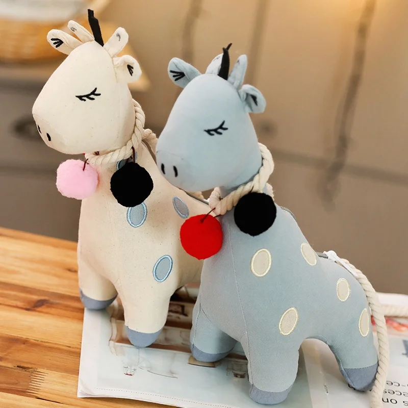 

34cm Cute Giraffe Plush Purse Cartoon Animals Shape Crossbody Bag Shoulder Messenger Bag Adult Kid Girls Birthday Presents