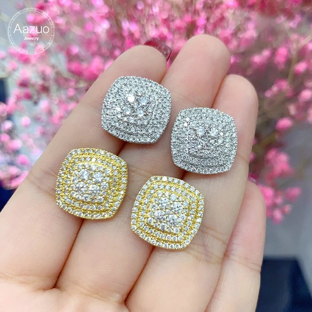 Ice - Grandi Orecchini Quadrati Donna In Argento Con Paillettes Lucenti - Grigio Piombo, Nichel Free, 2,5 Cm - 3