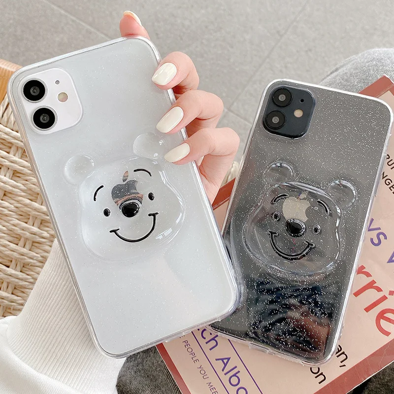 Силиконовый чехол для iphone 11 Pro Max 12 Mini XR X XS 7 8 Plus SE 2020 6s прозрачный с 3d-рисунком