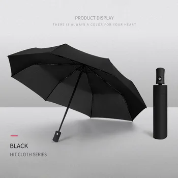 

Wind Resistant Folding Automatic Umbrella Rain Women Auto Luxury Big Windproof Umbrellas Rain For Men Black Coating Parasol