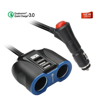 

Rocketek multi usb car charger 3A 3 USB fast quick charge QC 3.0 Socket Cigarette Lighter phone adapter accessories car-charger