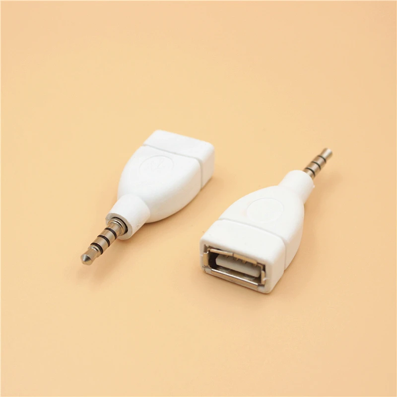 Адаптер конвертер с USB 2 0 мама на 3 5 мм папа AUX аудио прочный Автомобильный