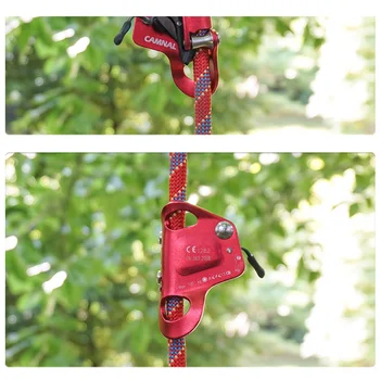 

Chest Abdominal Ascender For Vertical Rope Locking Pulley Rock Tree Climbing High Strength Stainless Aluminum Magnesium Alloy