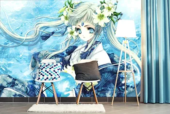 

[Self-Adhesive] 3D Beautiful Fairy 161 Japan Anime Wall Paper mural Wall Print Decal Wall Murals Belly