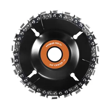 

4Inch Chain Plate Angle Grinding Wheel Wood Carving Disc Chain Woodworking Saw Blade Cutting Blade Angle Mill Chain Tray