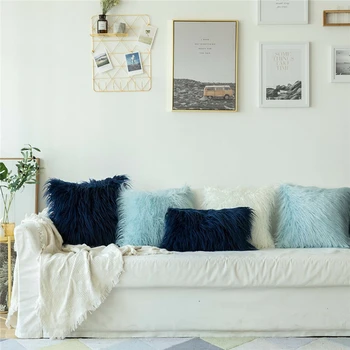 

Faroot Fur Pillowcase Cushion Cover Decorative Long Hair Pillow Plush Case Series Style Faux Throw Cushion Decor Ornaments
