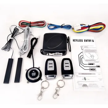 

Passive Keyless Entry System PKE Engine Starter Push Button Vehicles Start/Stop Kit Safe Lock with 2 Smart Key