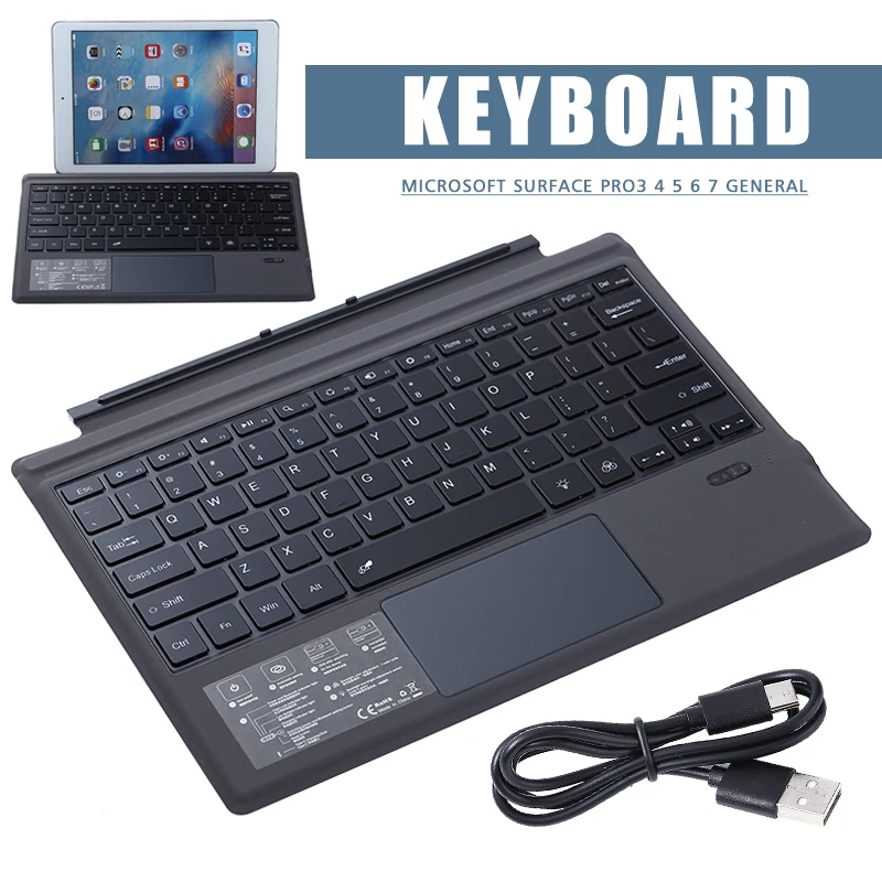 

RGB Backlit Wireless Cover Magnetic Keyboard for Microsoft Surface Pro 3/4/5/6/7