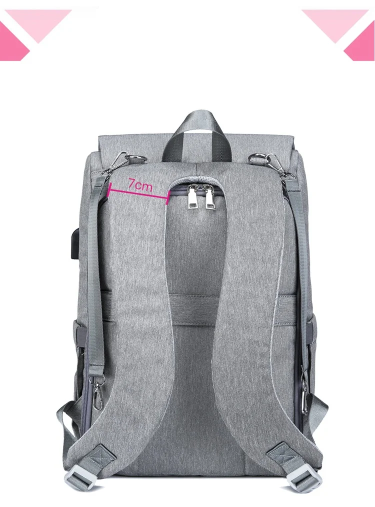Сумка для детских подгузников с USB Интерфейс Большие Детские сумка для подгузников, сумка для мамы, сумка-Органайзер дорожный рюкзак для беременных для мамы уход сумки