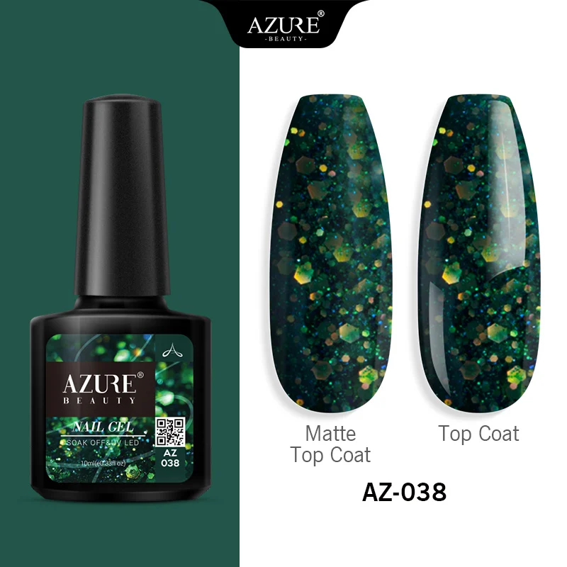 Azure beauty новейший Гель-лак для ногтей 10 мл замачивающийся Блестящий светодиодный Гель-лак для Ногтей Стойкий Гибридный лак Полупостоянный гель - Цвет: 38