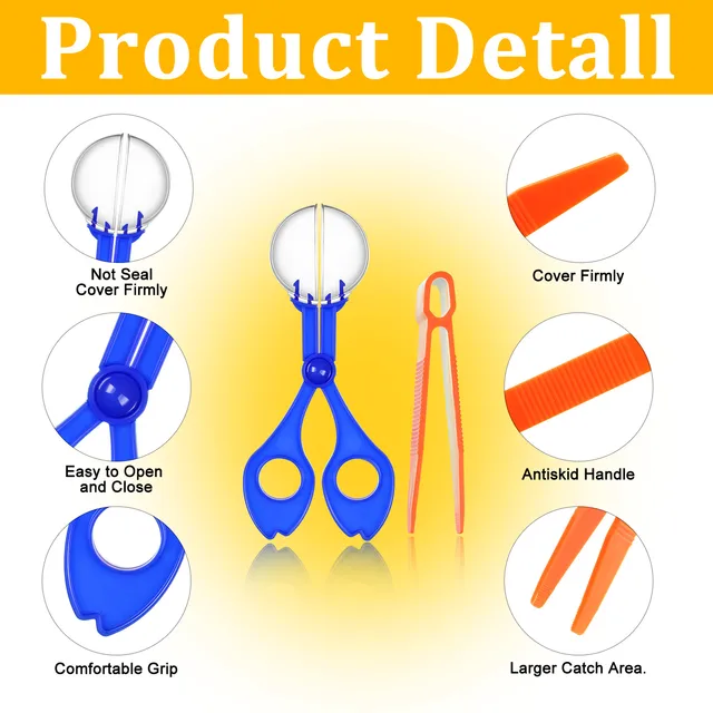 Clamp Toys Handy For Kids Collection Bug Clip Plastic Insect Catcher Scissors Educational Tweezers Camping Gift 4