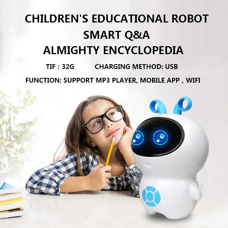 

Canon F4 L USM Early Education Machine Infant Fancy Toy WiFi Voice Dialogue Intelligent Robot Student Learning Machine
