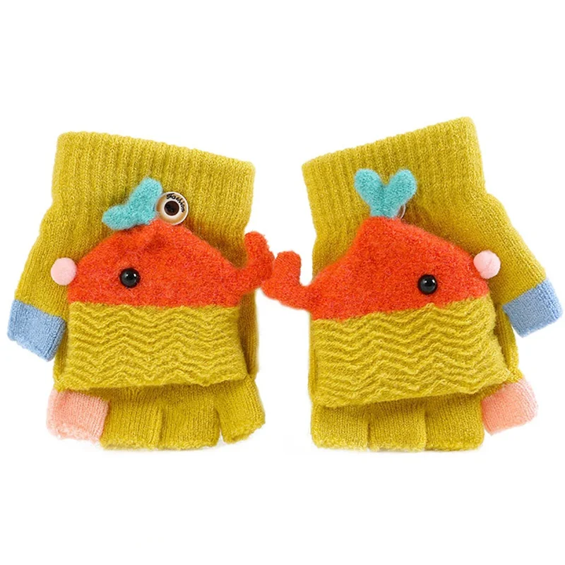 Детские Зимние перчатки для мальчиков Birdl теплые митенки детские вязаные перчатки детские перчатки для девочек и мальчиков от 3 до 8 лет