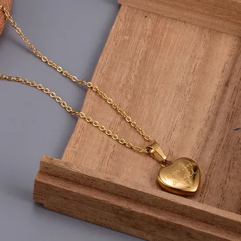 

Amaiyllis 18k Gold Minimalist Angel Heart Clavicle Necklace Pendants Gold Heart Necklace For Women 18k Summer Jewellry Gift