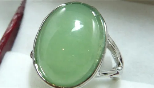

Stunning light green jade bead ring(#6,7,8)
