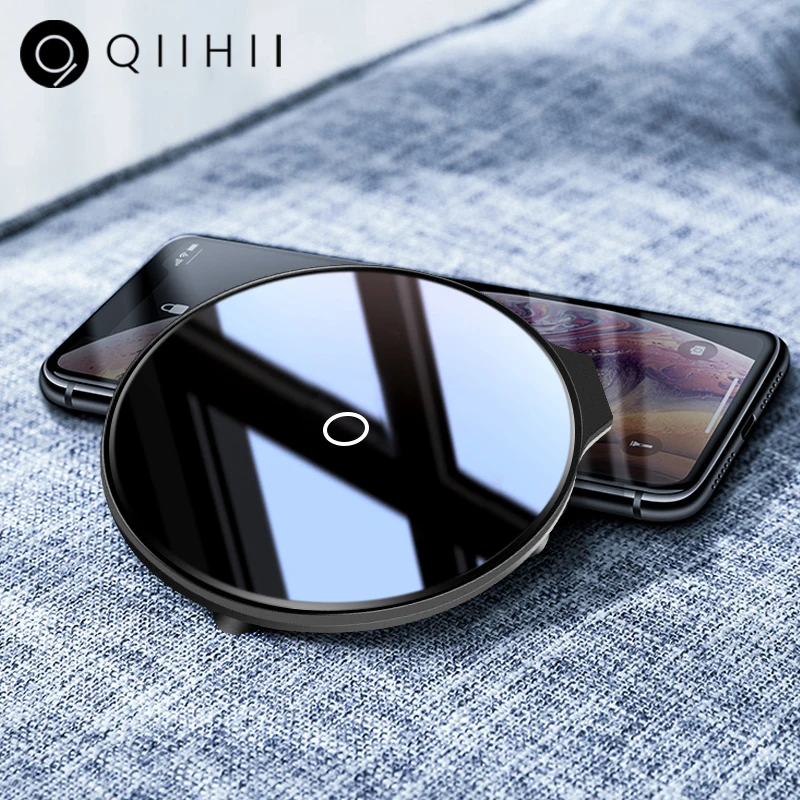 QIIHII Qi беспроводная зарядка для iphone 8 Plus X 5W безпроводная Xiaomi huawei быстрая xiaomi samsung