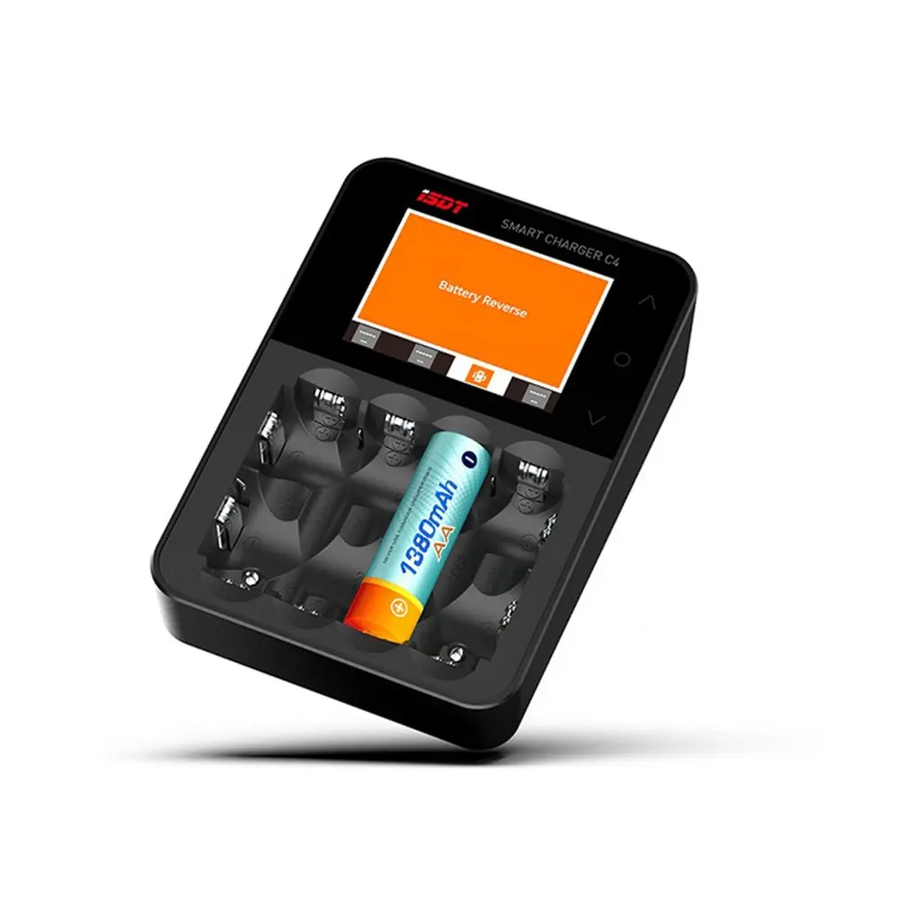 

ISDT C4 8A Touch Screen Smart Battery Charger With 6 Channels USB Output Large-size Screen For 18650 26650 AA Battery