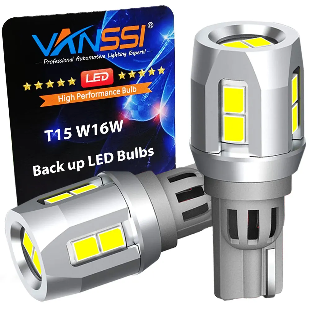 VANSSI W16W T15 Светодиодный светильник 10-светодиодный s Canbus OBC без ошибок светодиодный