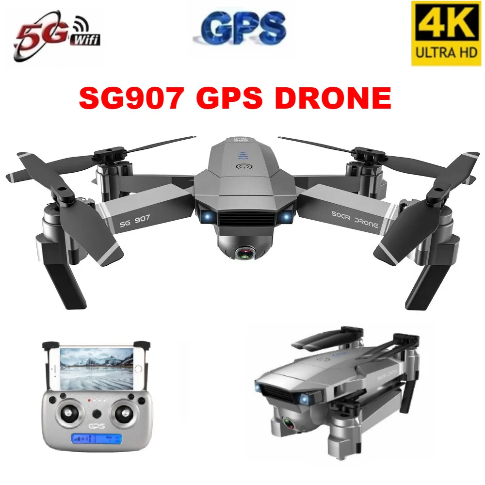 

SG907 Professional Drone 4K Selfie HD Dual Camera GPS Follow Wide-Angle Anti-shake 5G WIFI FPV RC Quadcopter Foldable 50X Zoom