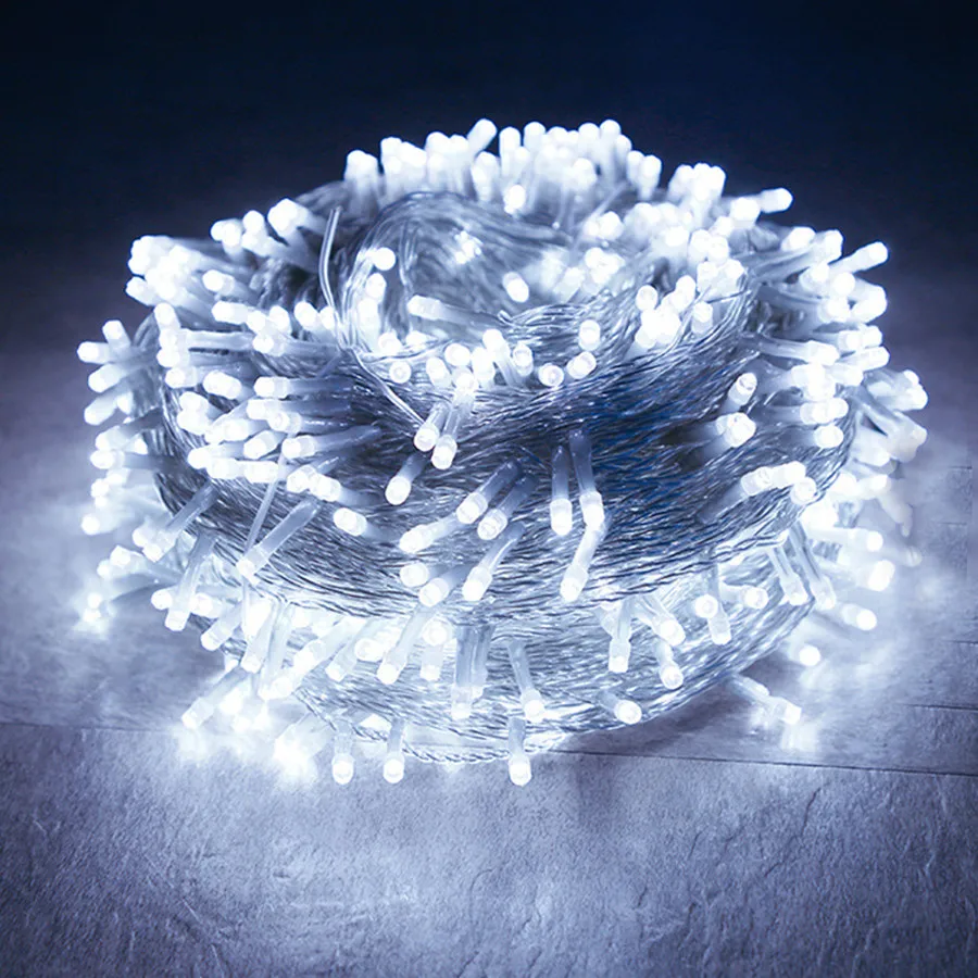 thumbnail image 1 of Guirnalda de luces LED navideñas para exteriores, 10 m, 50 m, 100 m, 500 m, luces de hadas parpadeantes, para jardín, árbol, patio, fiesta, boda, decoración, 1 of 5