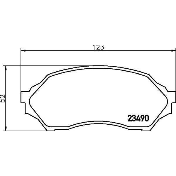 Brake pad set disc brake HELLA 8DB355017281 |