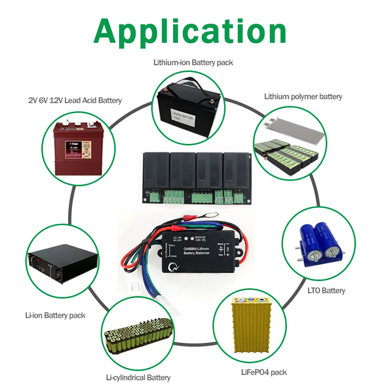 QNBBM 12V свинцово кислотный аккумулятор эквалайзер балансир BMS вентиляционное