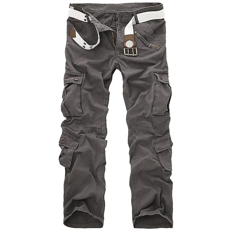 Casual pants Men Cargo Pants Casual Multi Pocket Camouflage Militarmy Pants Mens street Joggers Plus Size 44 Loose Long Trousers