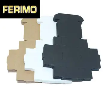 

5pcs Hot Sell DIY Kraft Gift Box White/Brown/Black Paper Small Soap Box Kraft Cardboard Mini Jewelry Packing Carton Box 12Sizes