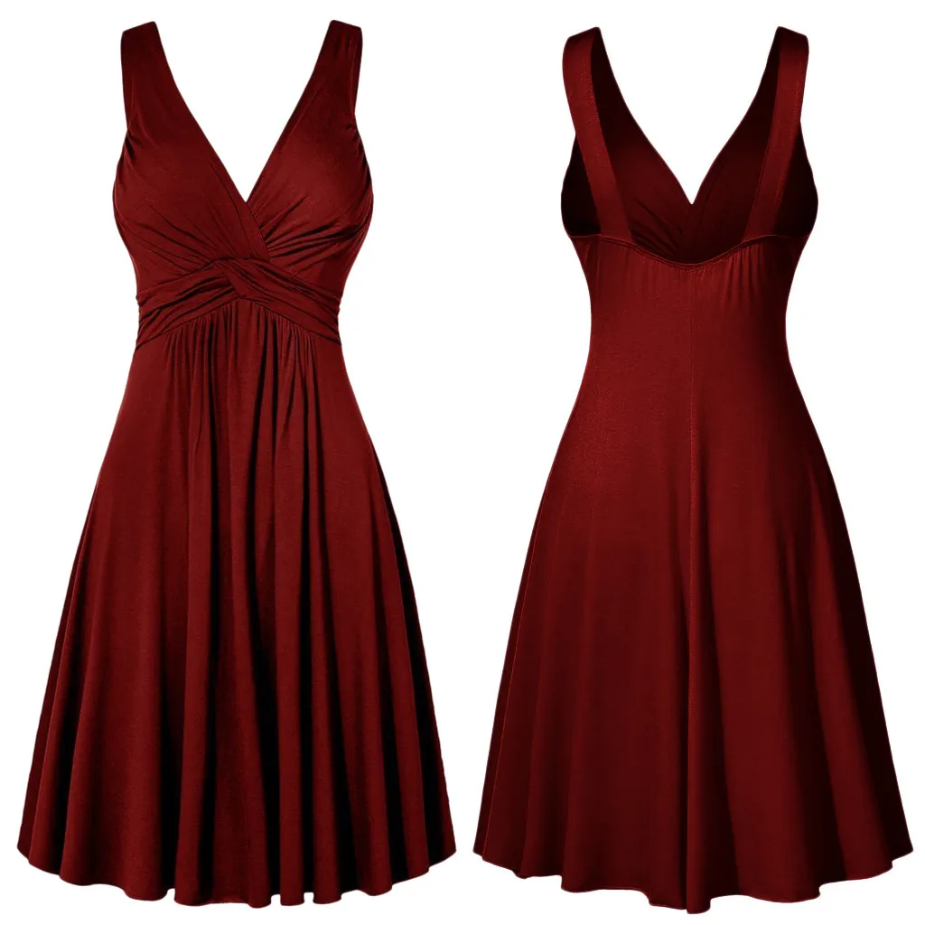 Платье Женское vestidos de verano vestido ropa mujer платье Ропа vestidos de festa платья женские XL-5XL плюс размер v-образный вырез Z4