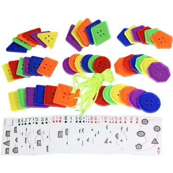 

Funny Table Interactive Observation Training Educational Toy Stress Relieve For Kids Threading Buttons Home Party Board Game